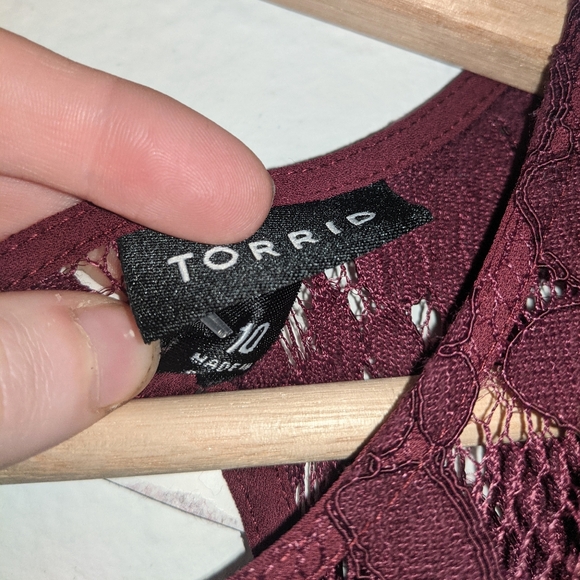 Torrid Lace Open Back Mini Skater Dress 10 - Picture 11 of 13